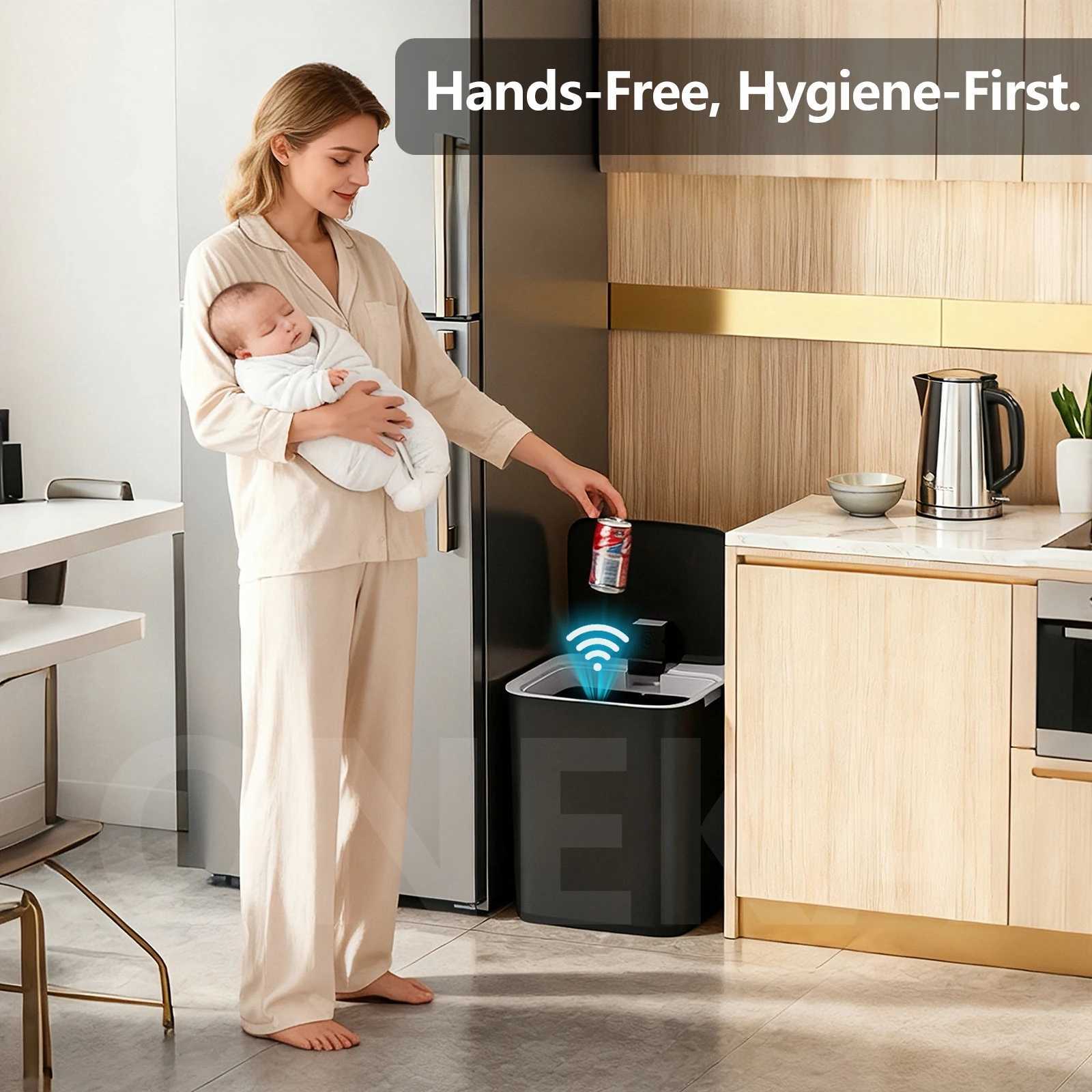 Touchless Smart Trash Can Automatic Opening Induction Trash Bin Garbage Can For Kitchen House Office C251120