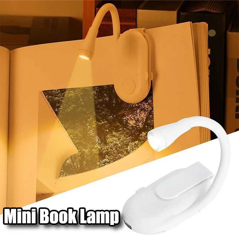 USB Rechargeable Mini Reading Book Lamp LED Dimmable Bedroom Eye Protection 360 Flip Book Lamp Portable Stand Clip Night Light M251120