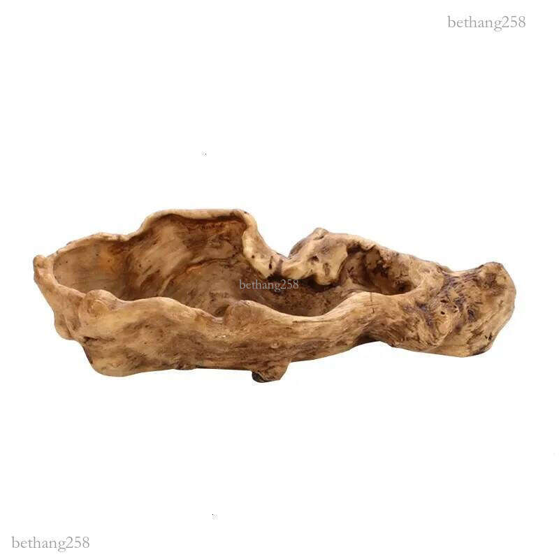 Pastoral Retro Landscape Flower Pot Resin Tree Stump Planter Artificial Driftwood Sculpture Rustic Succulent Dropship 240808