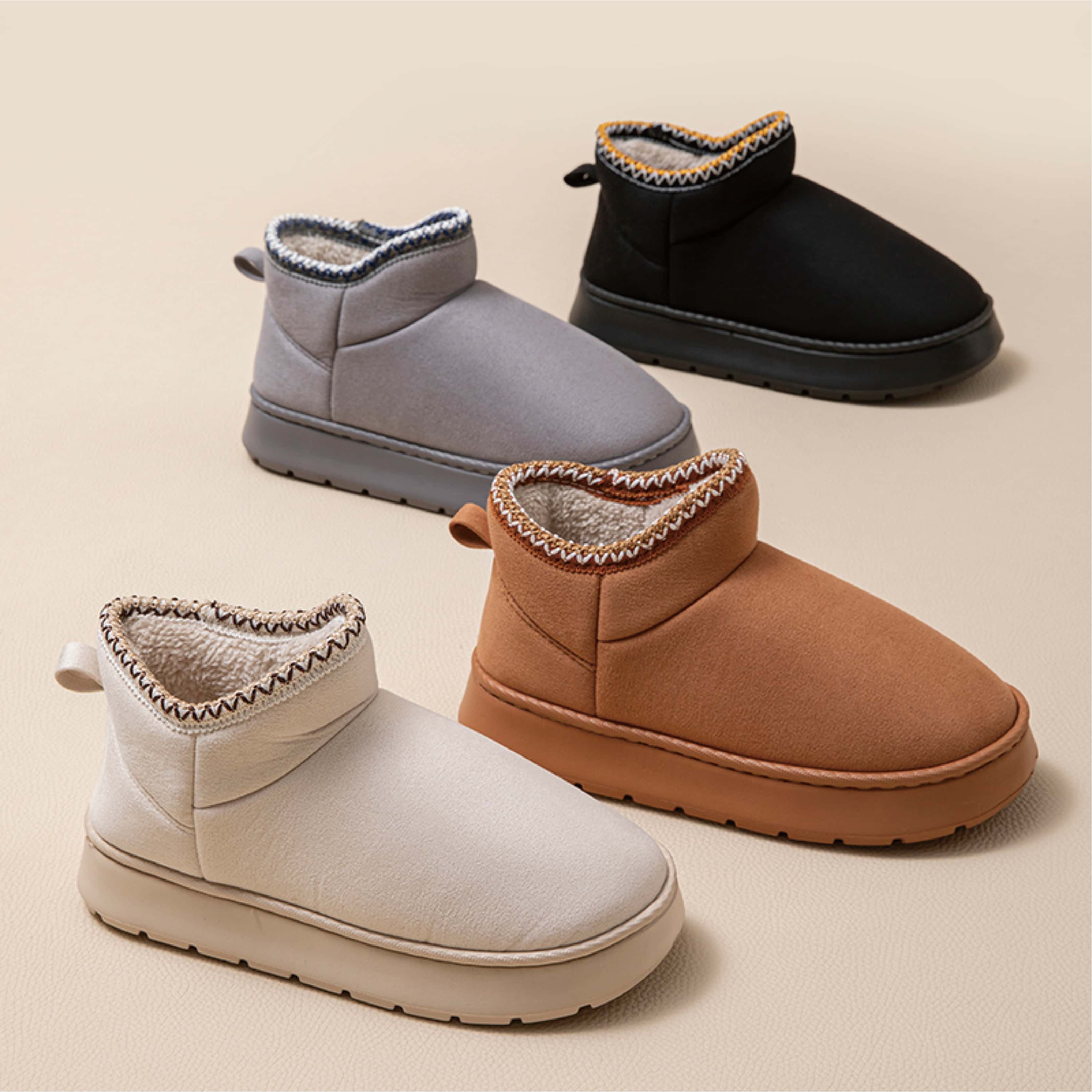 warm insulated suede snow boots for ladies durable nonslip footwear with cushioned insoles