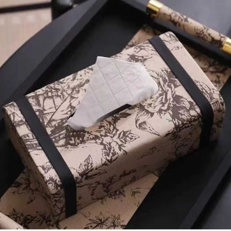 Leather Tissue Box Rectangular Tissue Case Luxury Elegant Table Napkin Storage Boxes Aesthetic Pull Out Napkin Organizer Cases C251120