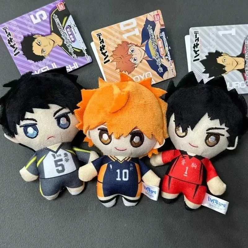 10cm Haikyuu Plush Toy Hinata Shoyo Keychain Tobio Kageyama Yu Nishinoya Bag Pendant Mini Volleyball Stuffed Doll Gifts G251120