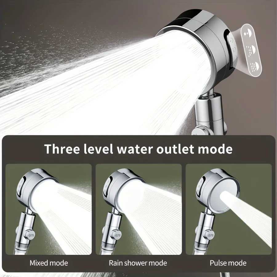 1PC 3-level Adjustable Shower Head With Filter Wall-mounted Painted Surface Rain Shower Settings Halloween Christmas DecoraM251120