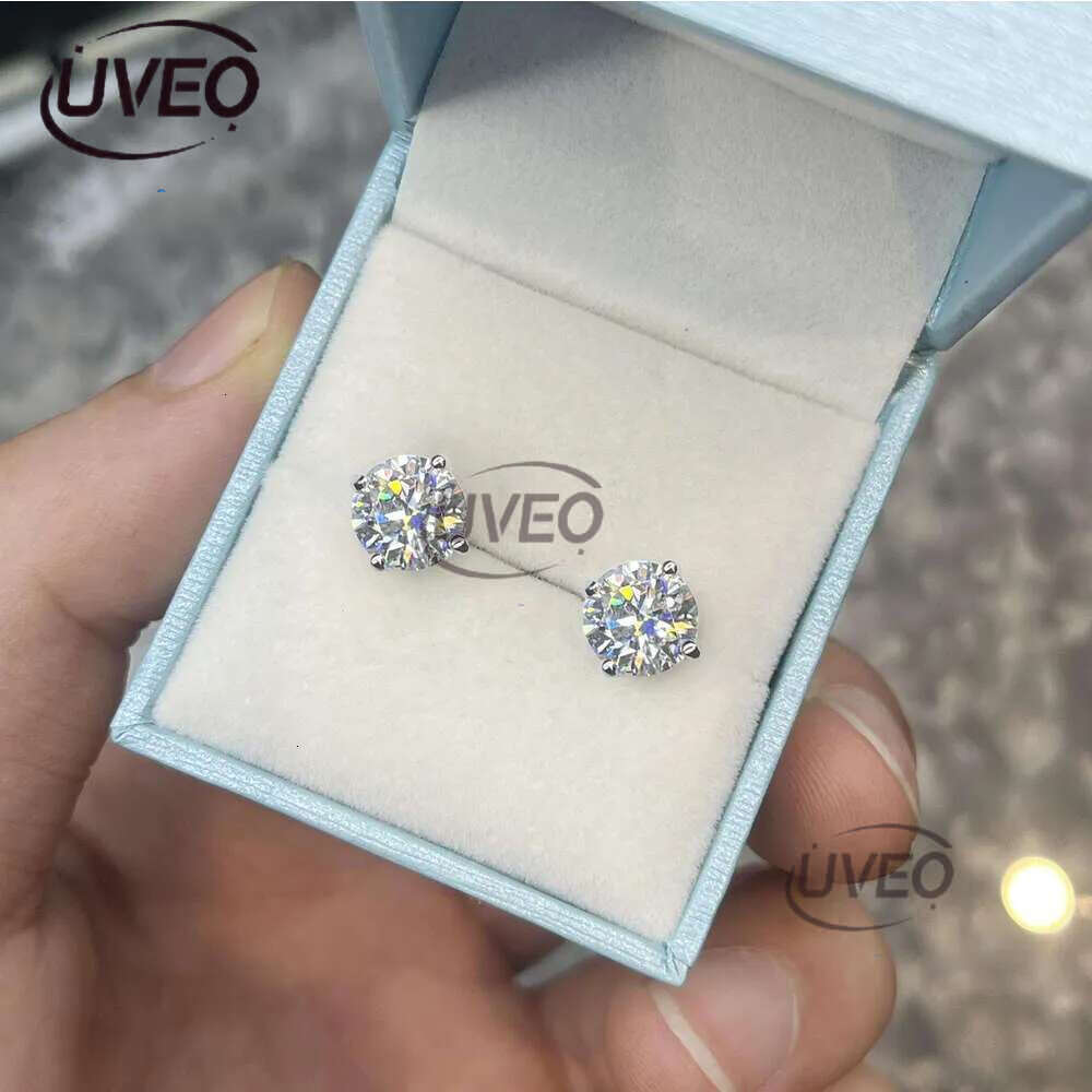 Earrings, fashion designer earrings, 3mm -10 mm classic spiral rear earrings jewelry Sier VVS Mozambican dia studs for men and women Free delivery