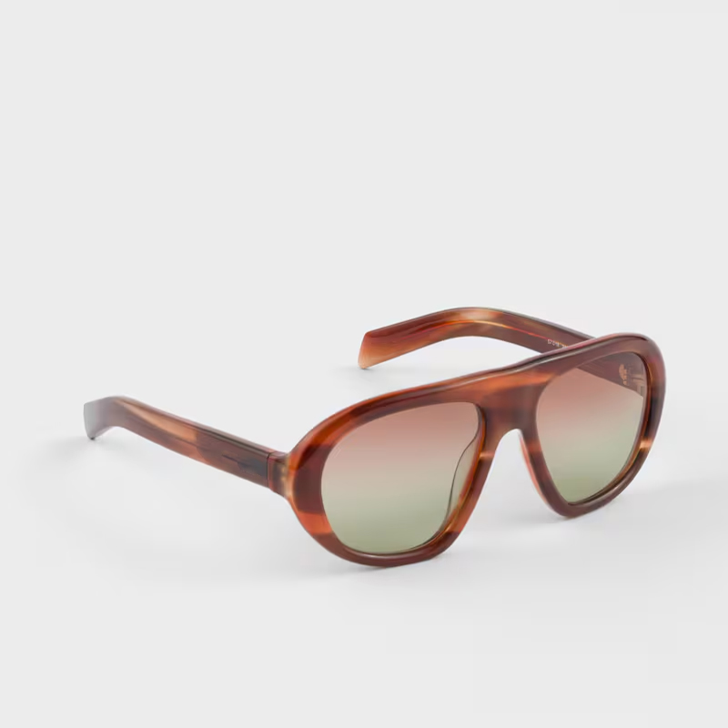 Designer Sunglasses For Women Eyewear Collection Oversized Pilot Sunglasses Mens Brown Acetate Gradient Lenses Luxury BrandTrendy Daily outfit Glasses SPRC 05