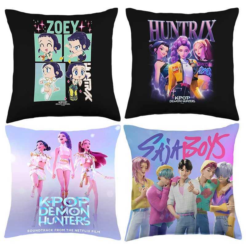 Pillow Case K-pop Demon Hunter Cover Anime Movie Case Sofa Cushion Cover Christmas Decorations Home Supplies C251120