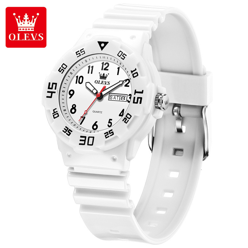 OLEVS Designer Men's Silicone Strap Digital Dial Youth Watch Quartz Waterproof Middle School Student Watch Luxury Watch Free Delivery Wholesale