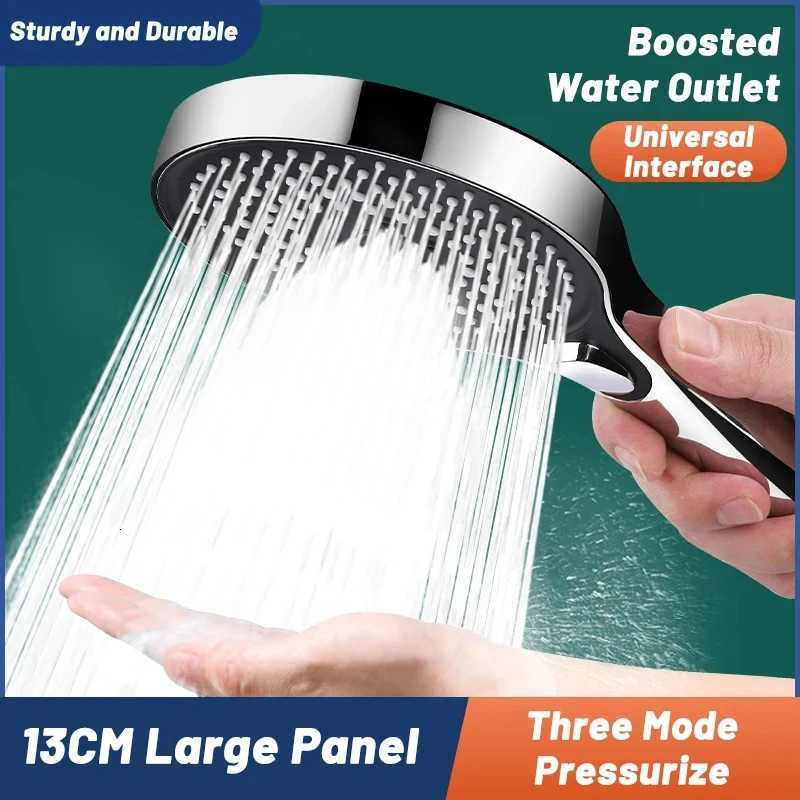 3 Modes Large Flow Shower Head 13CM Big Panel High Pressure Water Saving Spray Nozzle Rainfall Shower Bathroom AccessoriesM251120