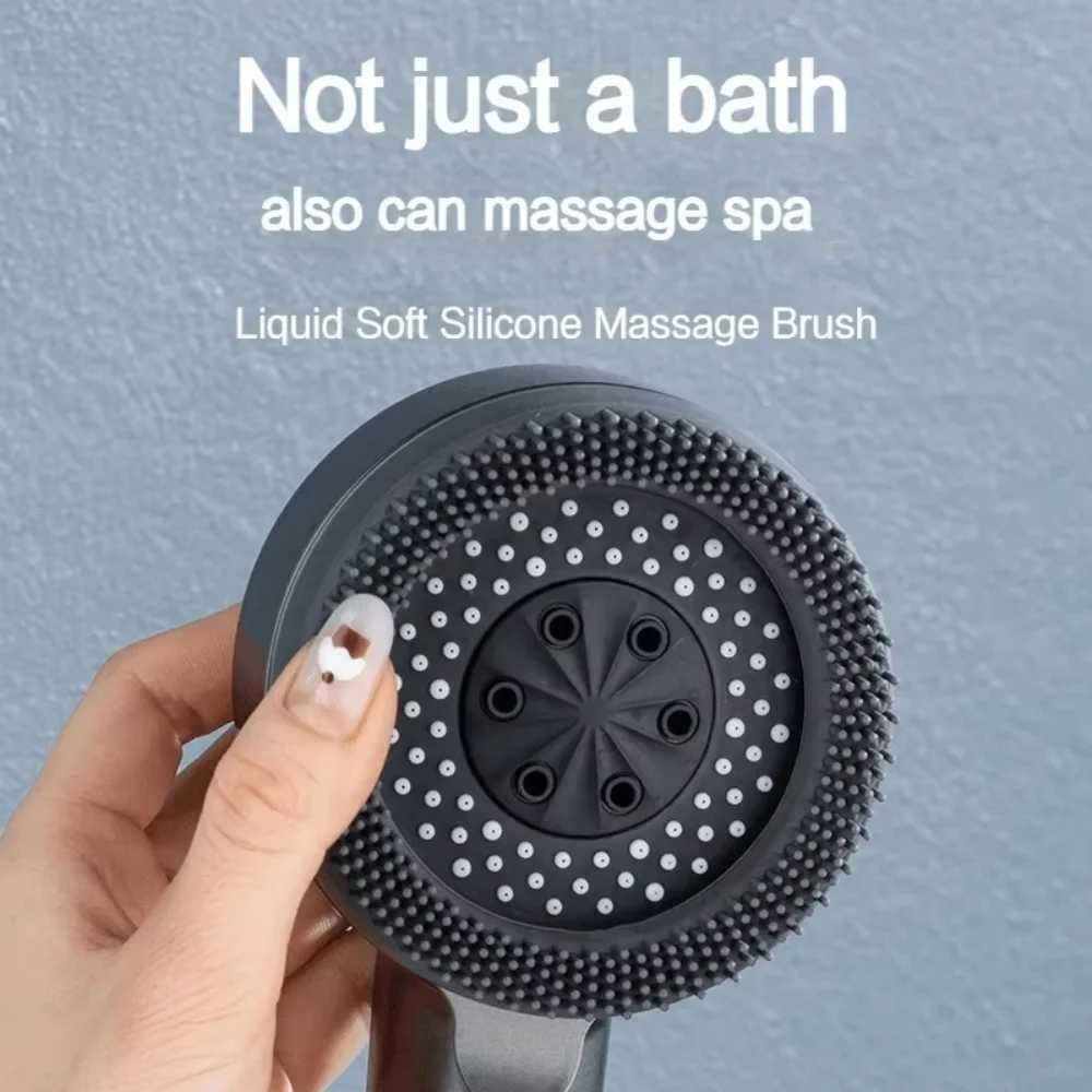 Bathroom 4 Modes High Pressure Shower Head One-Key Stop Water Massage Shower Head With Filter Element Nozzle Home AccessoriesM251120