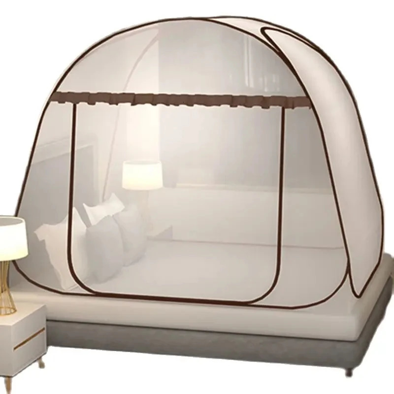 Simple Yurt Mosquito Net Portable Camping Tent Single Double Bed Canopy For Adult Foldable Bunk Mesh Net Breathable Mosquito Net 250415