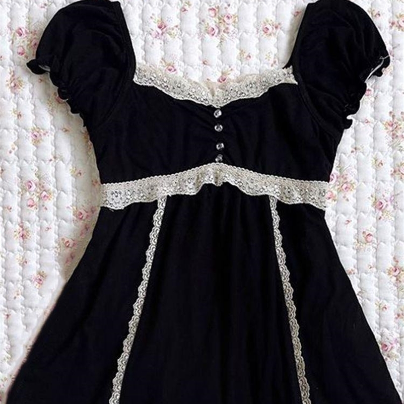 Gothic letter pattern suspenders emo girl lace trim Y2K crop tops casual rock aesthetic street retro grunge punk chic women tops 250418