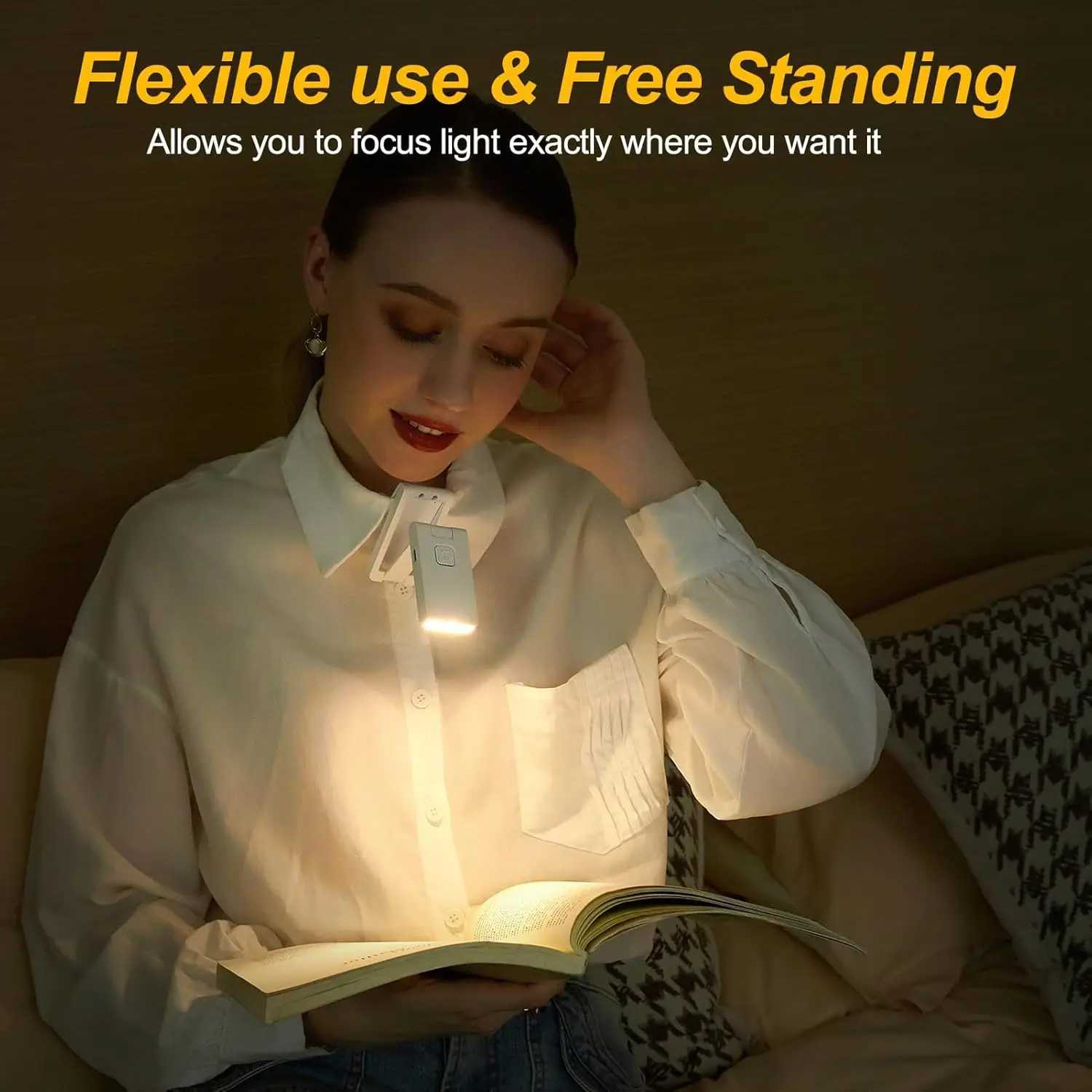 Read Light Mini Book Light Reading Clip Book Light With Timer Rechargeable Clip-on Bookmark Light Led Portable Bedside Desk Lamp M251120