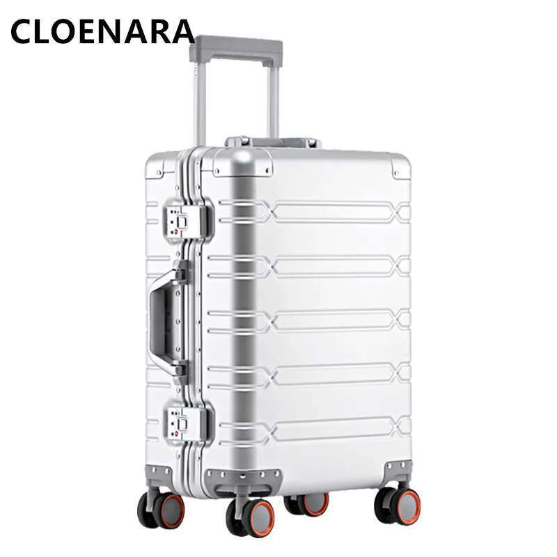 COLENARA 20"24"29 Inch Suitcase Aluminum Alloy Frame Super Thick Trolley Case Business Password Waterproof Rolg Lage
