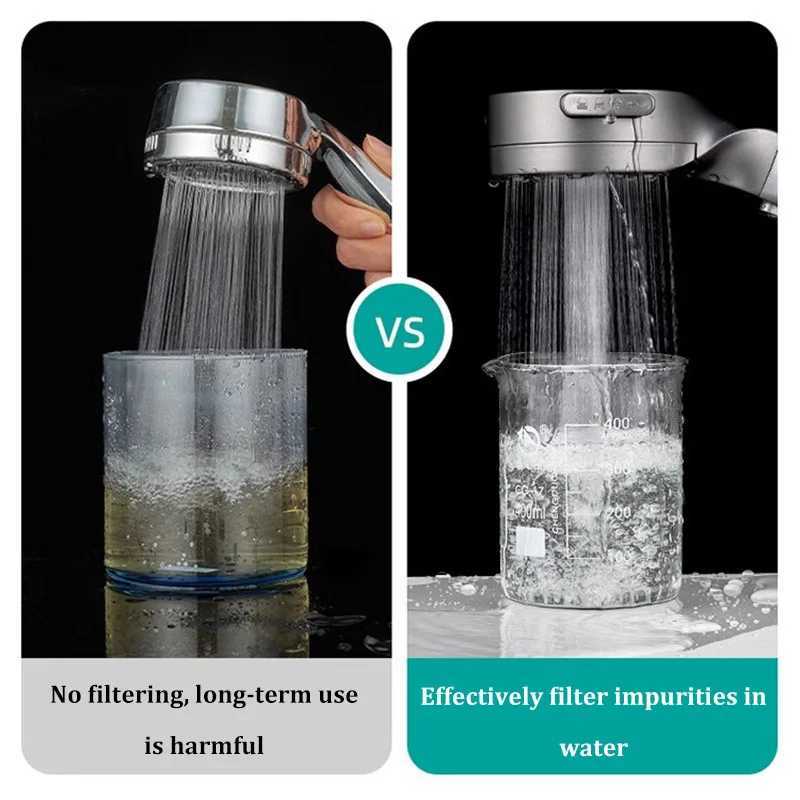 Upgraded 4-speed Multi-function Boost Filter Shower Head Bathroom Accessories One-button Switch Shower Nozzle Bath SprayerM251120