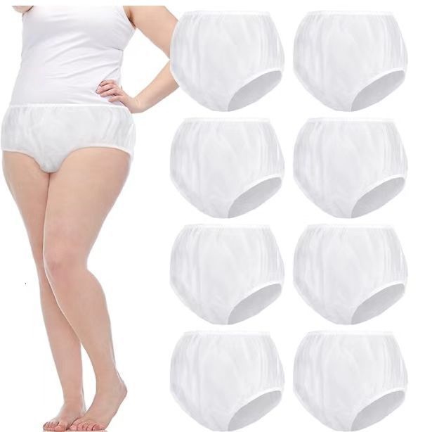 Adult Diaper Cover for Incontinence Noiseless Leak-Protection Underwear Plastic Pants Over Diapers Waterproof Rubber Pants 250220