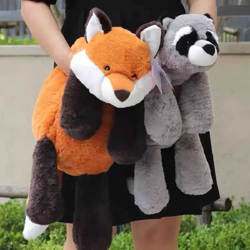45-70cm Super Soft Lazy Fluffy Plush Stuffed s Plushie Raccoon Fox Crocodile Sloth Hug Throw low Birthday Gift Boy Girl C251202