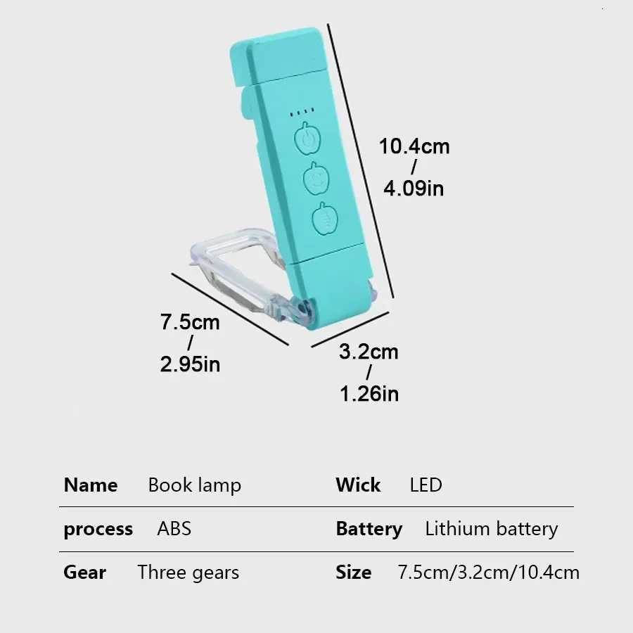 Rechargeable Clip On Reading LightBook Lamp with W White AmberPortable Bedside Night LightIndoor ReadingBedroomCamping M251120