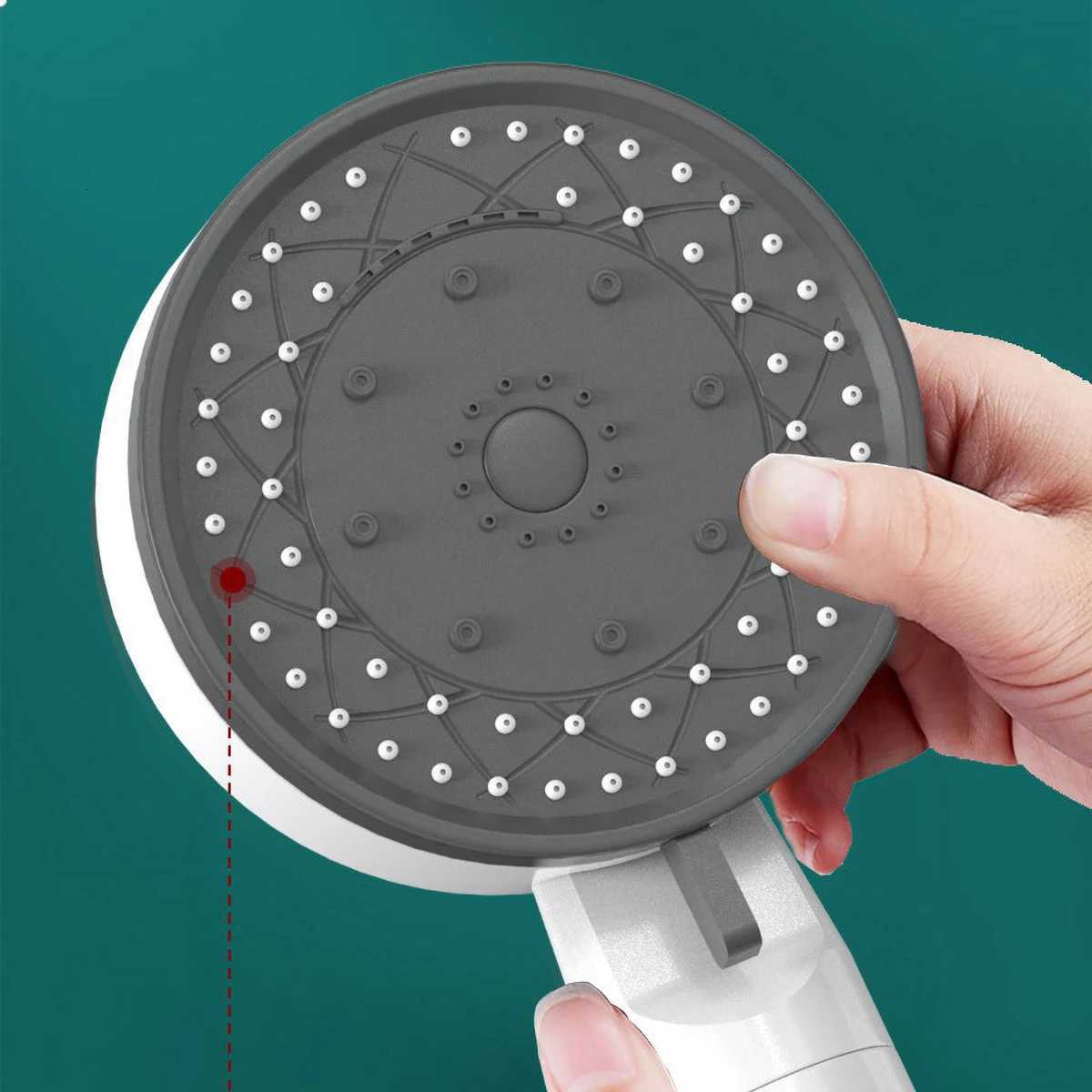 10 Spray Filtered Shower Head High-Pressure Handheld Water Saving Showerhead Fall Resistance Black White Bathroom Shower NozzleM251120