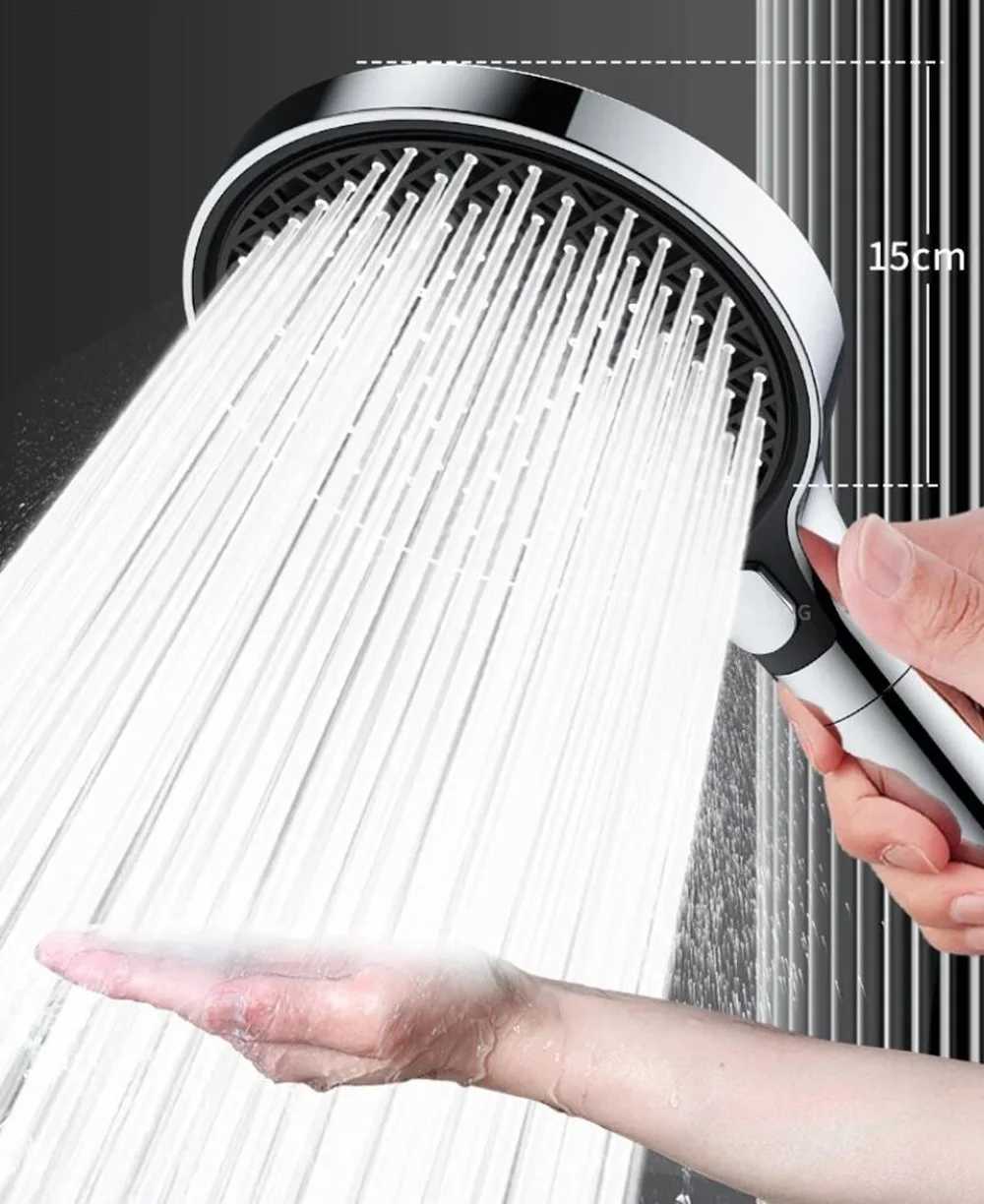 New 3 Modes Big Panel 150mm High Pressure Shower Head With Filter Handheld Water Saving Sprayer Bathroom AccessoriesM251120