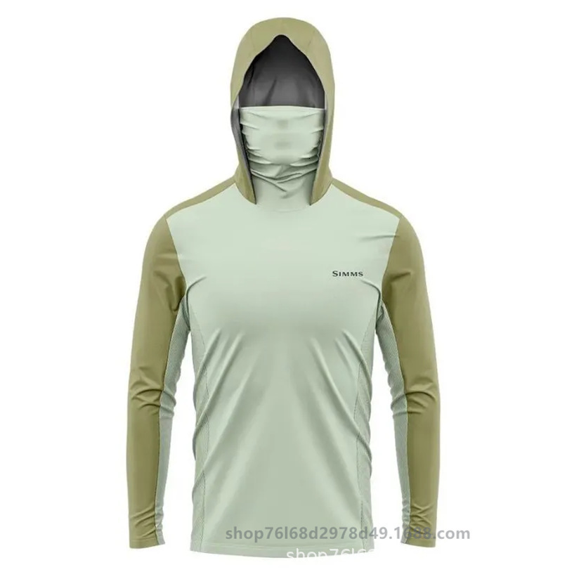 SIMMS fishing suit flying fishing lure hoodie outdoor sun protection suit UPF50+with hat and face mask sea fishing suit 250331