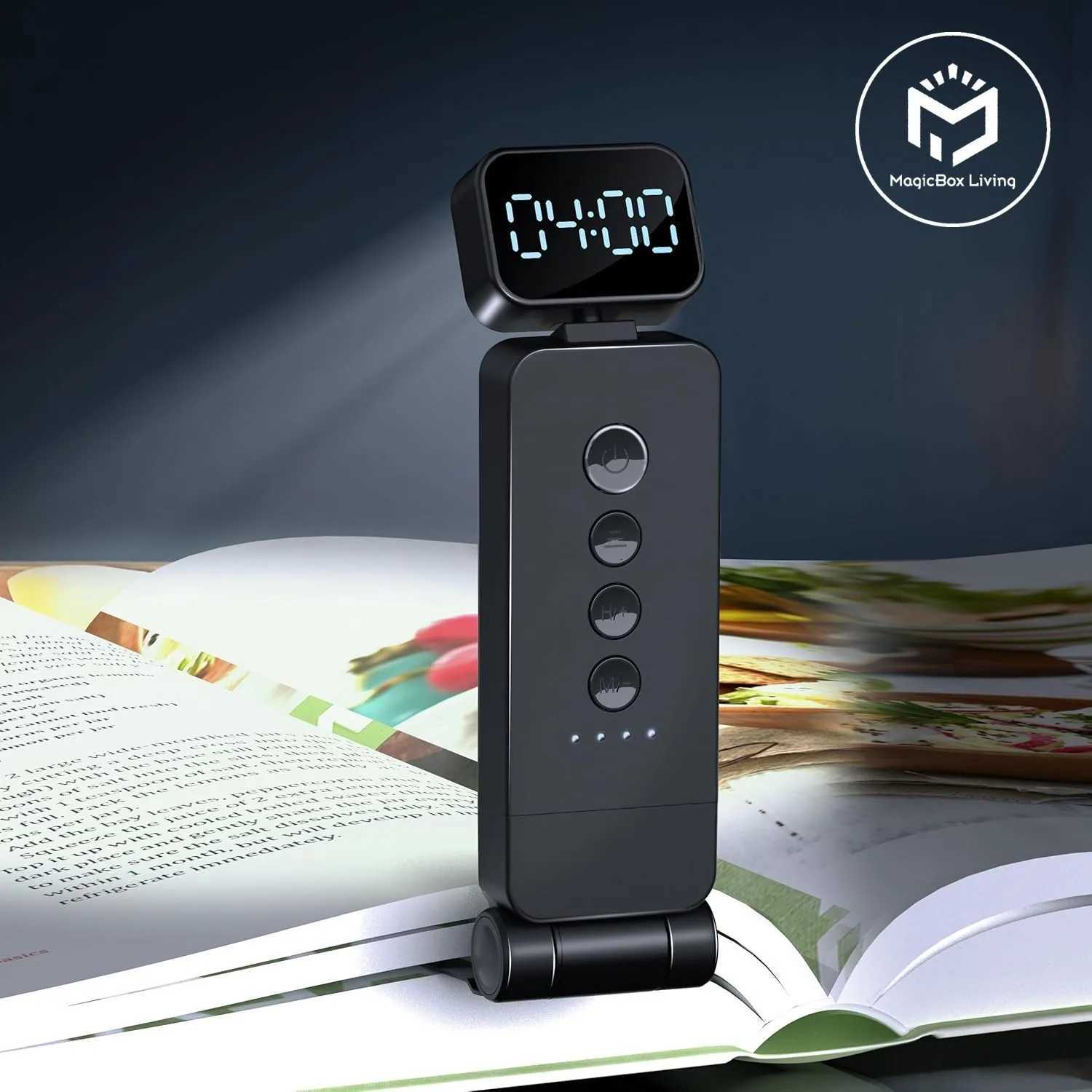 Book Light LED Timer Rechargeable Portable Reading Light 3-Color Lighting Mode Book Lights Bed Ultralight Metal Read Night Light M251120
