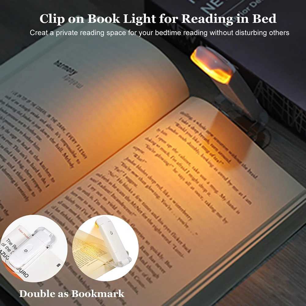 New LED Clip USB Rechargeable Book Reading Light Brightness Adjustable Eye Care Book Lamp Light Portable Bookmark Read Light M251120