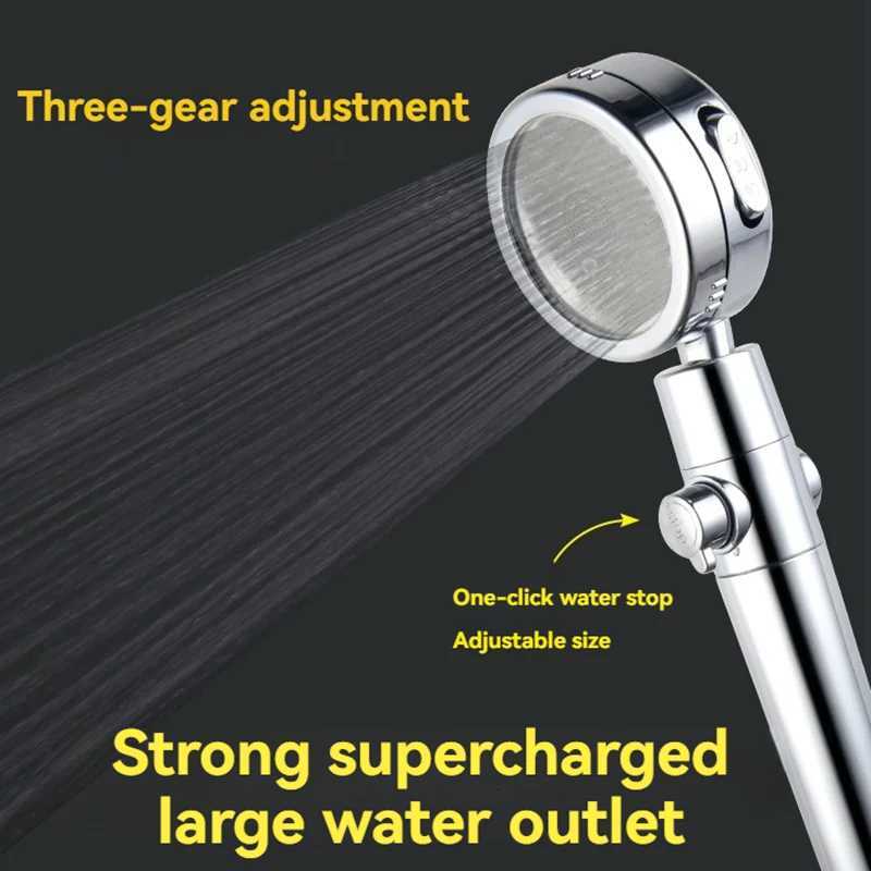 Powerful booster hand shower head PP cotton filtration one-touch stop water adjustment filtration water purification shower headM251120