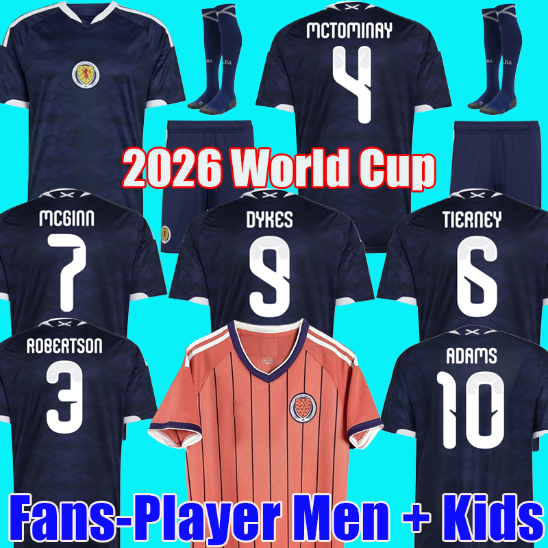 2026 scotland football shirt Soccer Jerseys ROBERTSON McTominay McGREGOR SHANKLAND MCGREGOR Home maillot goalkeeper men kids kits sets Training