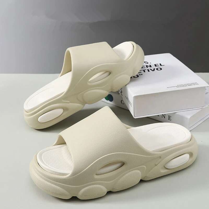 Shevalues Men's Summer Sandals Fashion Soft Cloud House Platform Slides Unisex Outdoor Non-slip Beach Shoes Men Bathroom Slipper