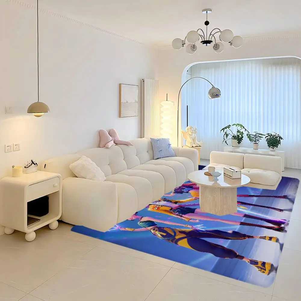 Kpop D-demon Hunters Room Mats Anti-slip Absorb Water Long Strip luxury Cushion Bedroon Mat Household CarpetsM251120