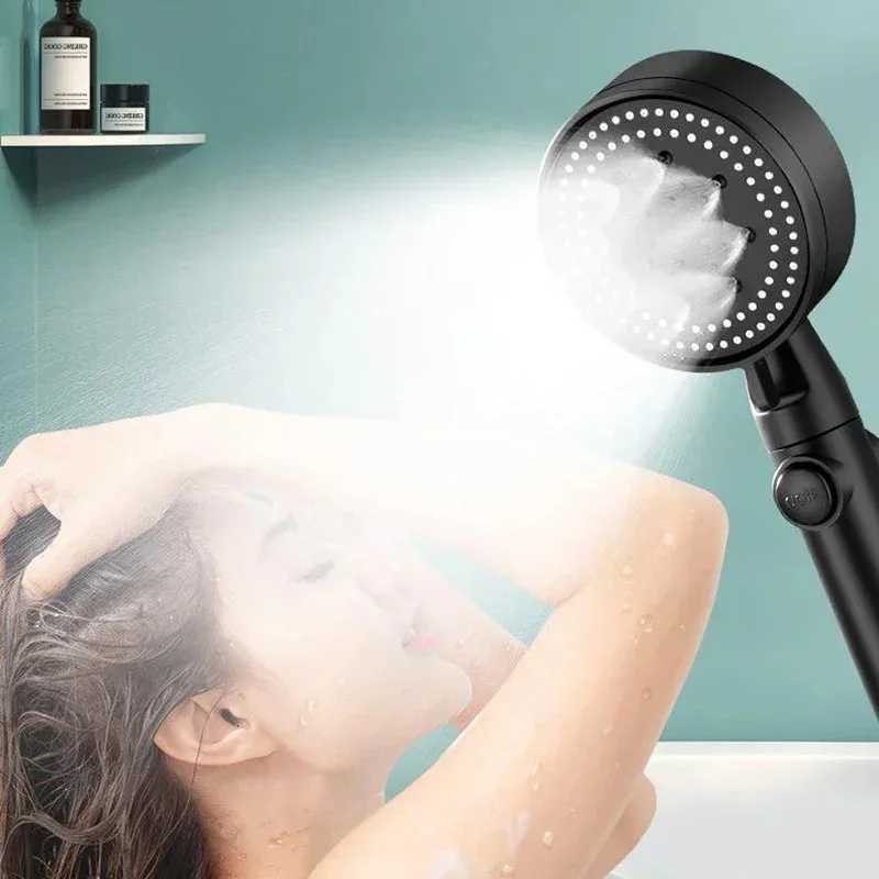 Rain Shower Head High Pressure 6modes Adjustable Bathing Sprayer Handheld Shower Head Bathroom Accessories Shower PartsM251120