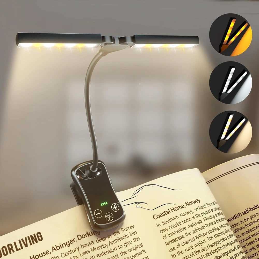 Book Light14 LED Touch Control Reading Light with 3 Colors8 BrightnessRechargeable Book Light for Reading in Bed M251120