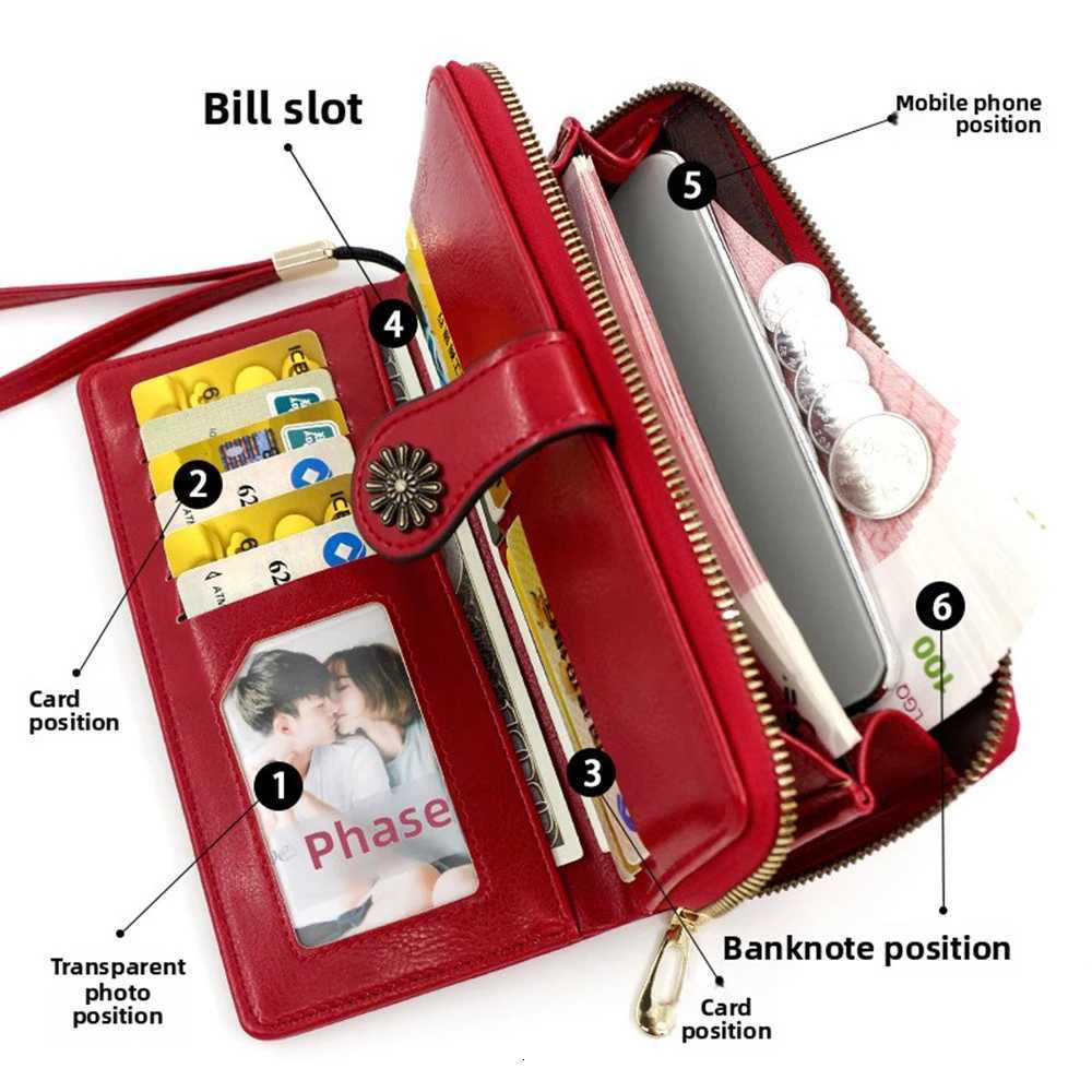New Women Long Wallets Handbags Big Capacity Phone Pocket Card Bag Female Purse Zipper Coin Pocket Photo Holder Women Money ClipW251120