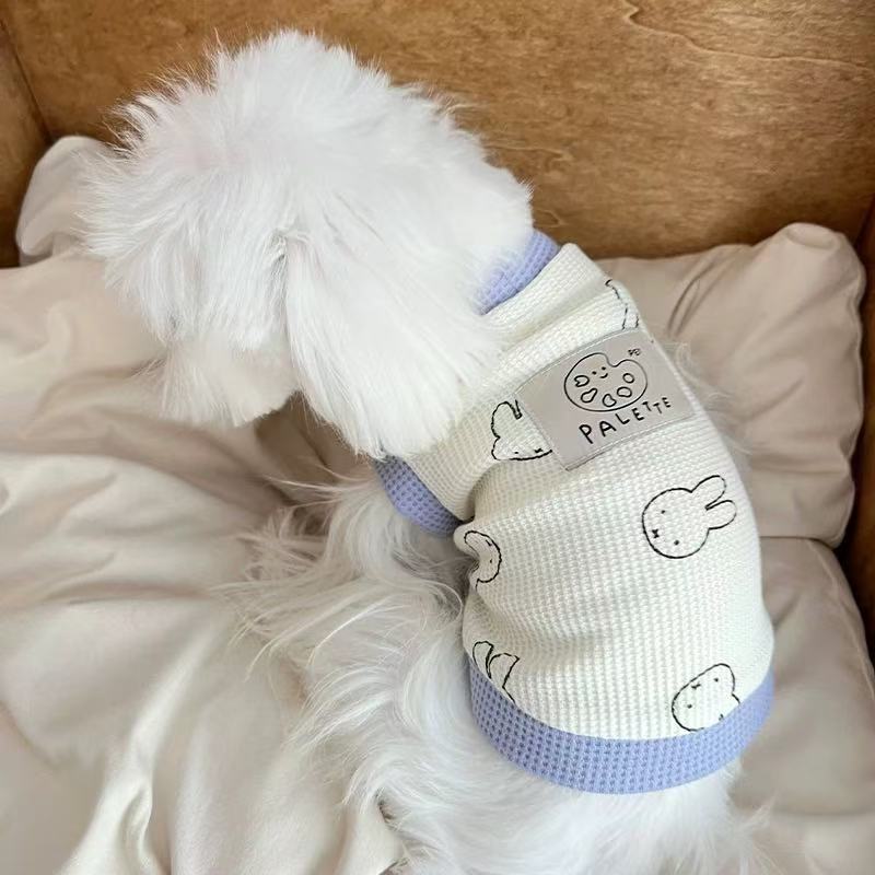 T0015Dog clothes spring and summer thin small dog Bichon Teddy Schnauzer Yorkshire spring pet vest cat