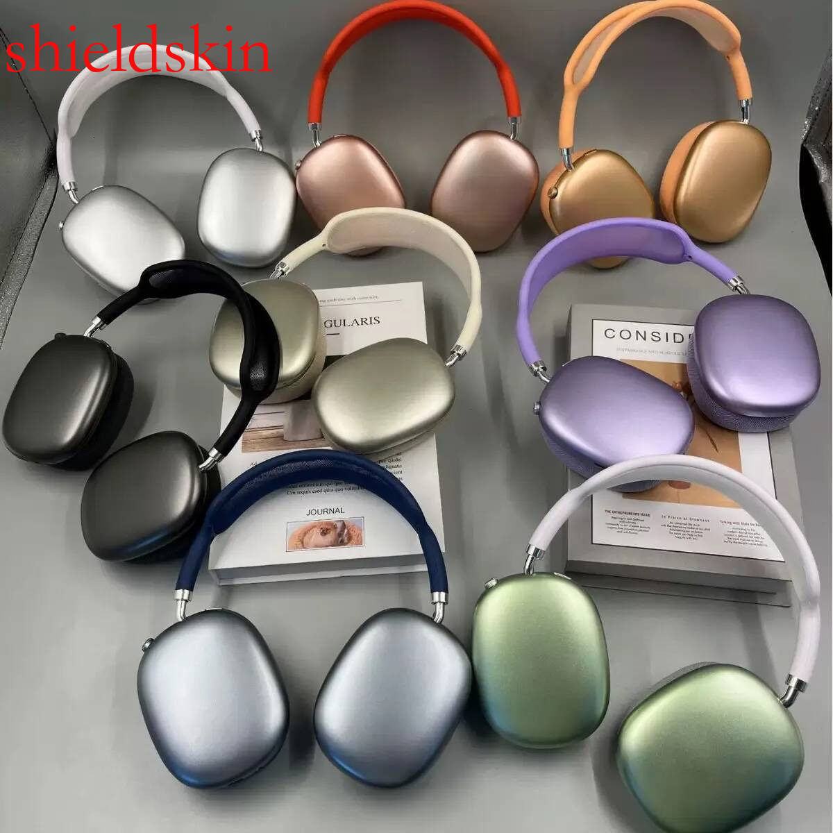 P9 Pro Max pro max air podsmax bluetooth headphones Wireless Bluetooth black red purple magnetic headphone ear cushions