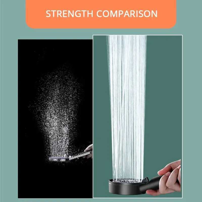 Black 5 Modes Shower Head Adjustable High Pressure Water Saving Shower Head Water Massage Shower Head Bathroom AccessoriesM251120