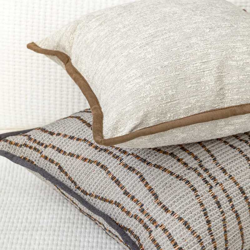 Pillow Case Luxury Lifestyle Boutique Lumbar Cushion Cover Curated Brown Coffee Cotton And Linen case For Office Villa Hotel Home C251120