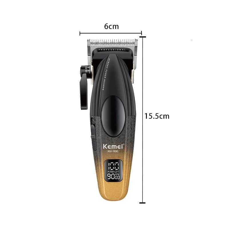 KEMEI Clipper Hair Cutting Machine Electric Hair Clipper Professional Hair Trimmer Cordless Trimmer for Men Digital Display 1890T251120