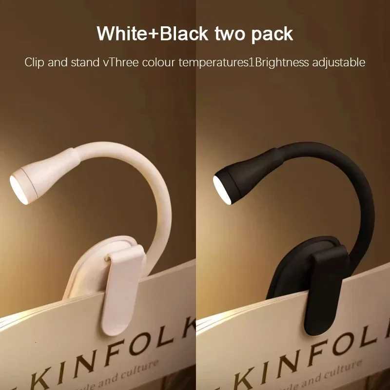 Reading Mini Book Lights Portable Clip Night Lights Usb Charging Led Dimmable Bedroom Eye Protect Clip 360 Flip Led Book Lamps M251120