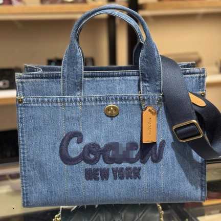 Kou 2025 New Washed Denim Cargo Tote Bag Canvas Crossbody Handbag Shoulder Large Capacity Shopping Bag T251119