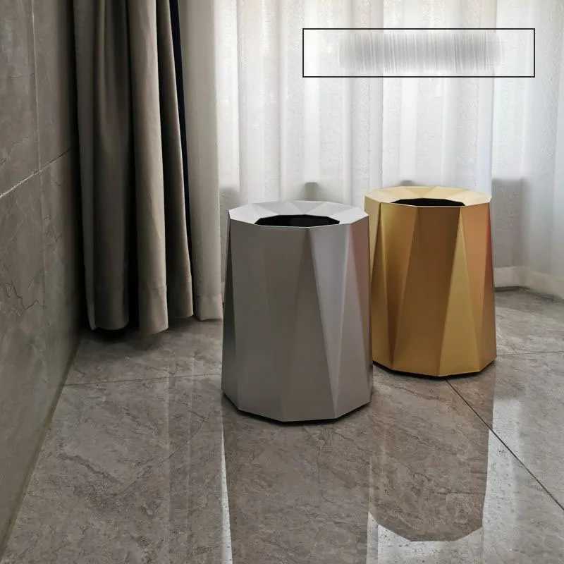 Nordic Style Plastic Trash Can Home Solid Bedroom Living Room Modern Creative Simple Commercial Large Capacity Waste Bin ZD130 C251120