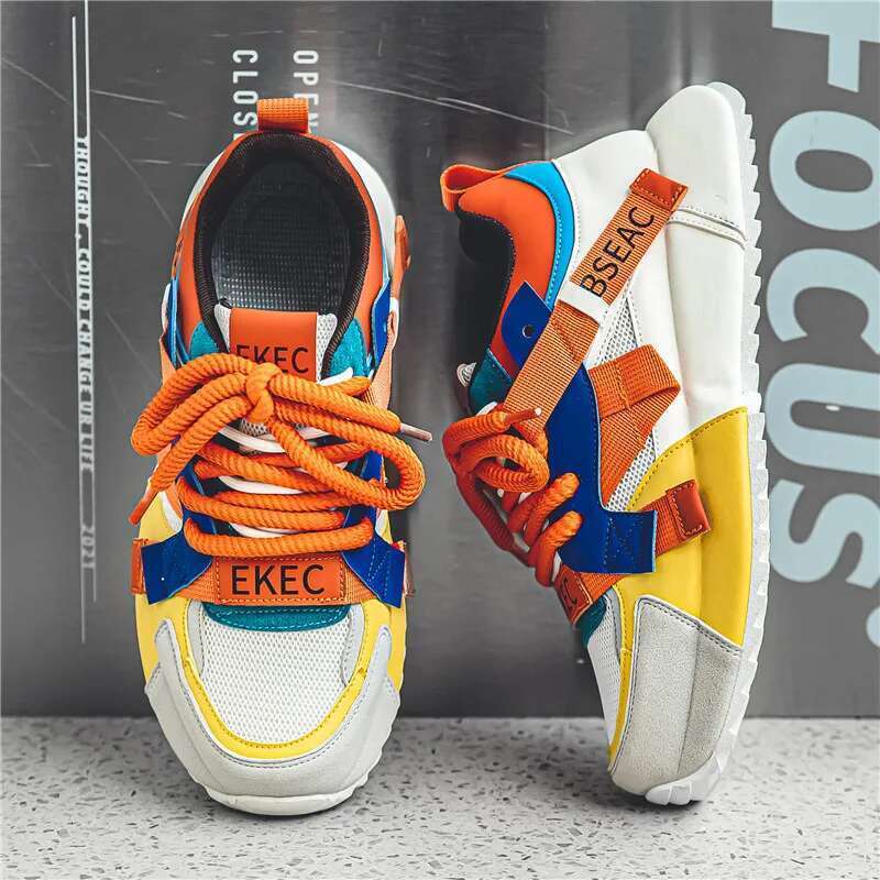 Original Colorful Designer Height Increasing Platform Men Hip Hop Streetwear Shoes Casual Man Sneakers
