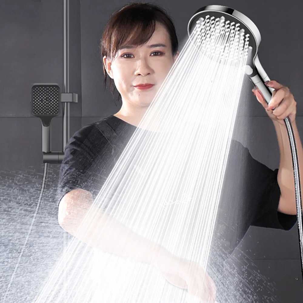 New 15CM 3 Modes Rainfall Shower Large Flow Shower Head Big Panel High Pressure Water Saving Shower Mixer Bathroom AccessoriesM251120