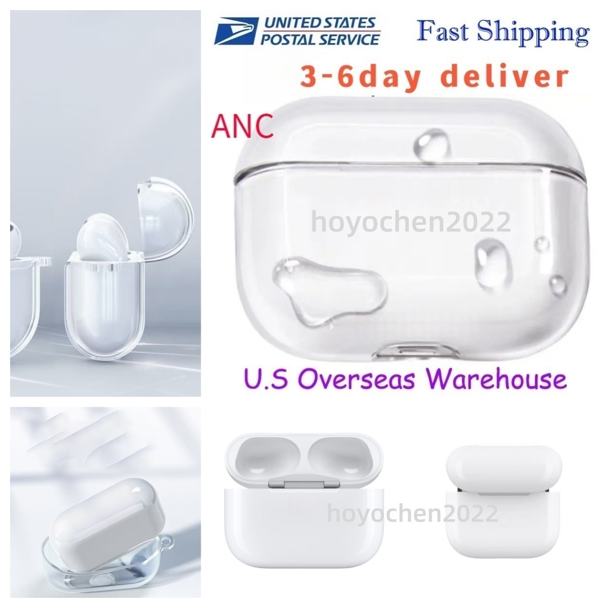 New eardphones 2025 Earphone case for pro 2 3 4 Wireless in ear activecancellation adjustable volume Earphone packaging box earphone max case