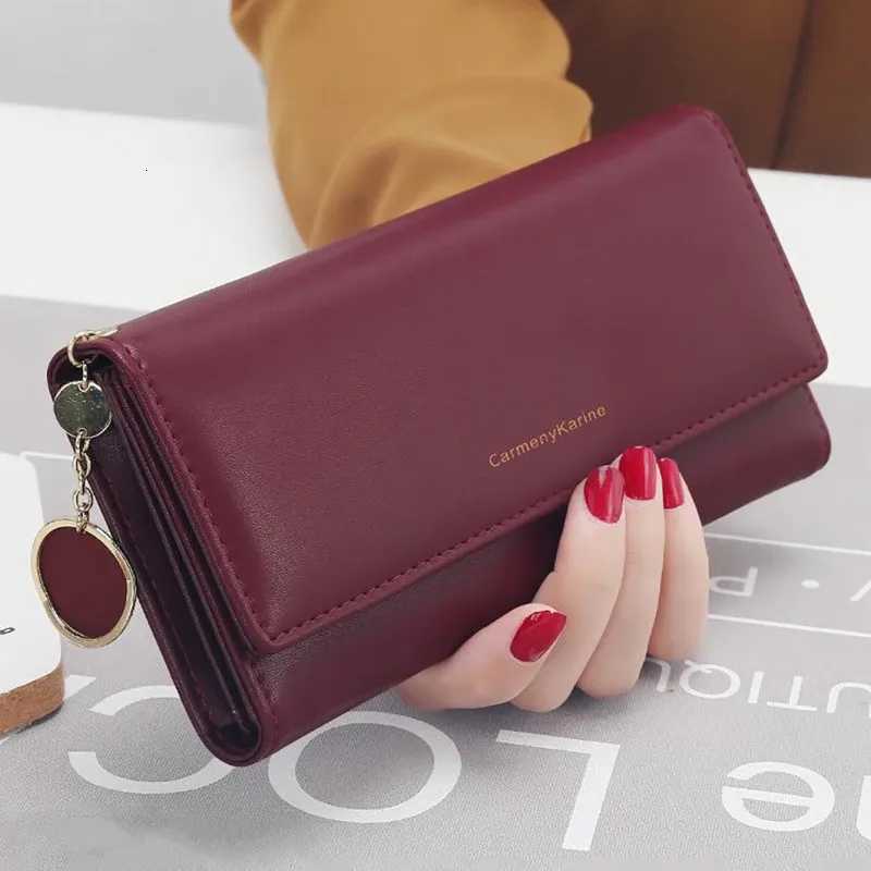 Fashion Women PU Leather Long Wallets Multi-functional Fold Purse Fresh Female Clutch Card HolderW251120