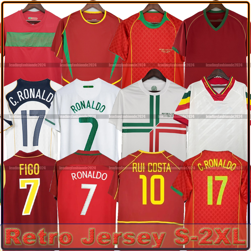 Retro classic 1998 1999 RONALDO soccer jerseys 2000 2002 2004 2006 2012 16 18 Portugal PAULETA RUI COSTA FIGO J.MOUTINHO NANI PEPE QUARESMA Portugieser football shirt