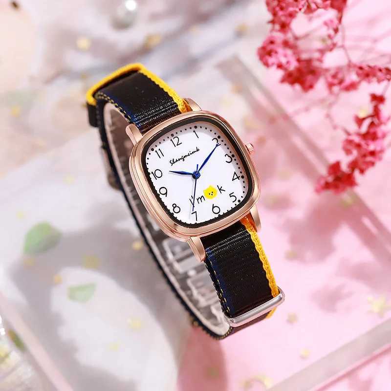 New Fashion Luxury Children Cartoon Watch Woman Canvas Strap Fabric Watch For Ladies Quartz Watches Reloj Mujer Kids Girls ClockXJ251120