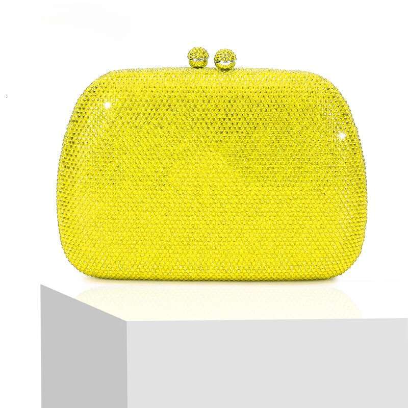 Diamond bag Large Yellow Metal Wedding Gift Bag New Arrival Women Crystal Bridal Clutches Lady Party Prom Handbag designer bag women bag