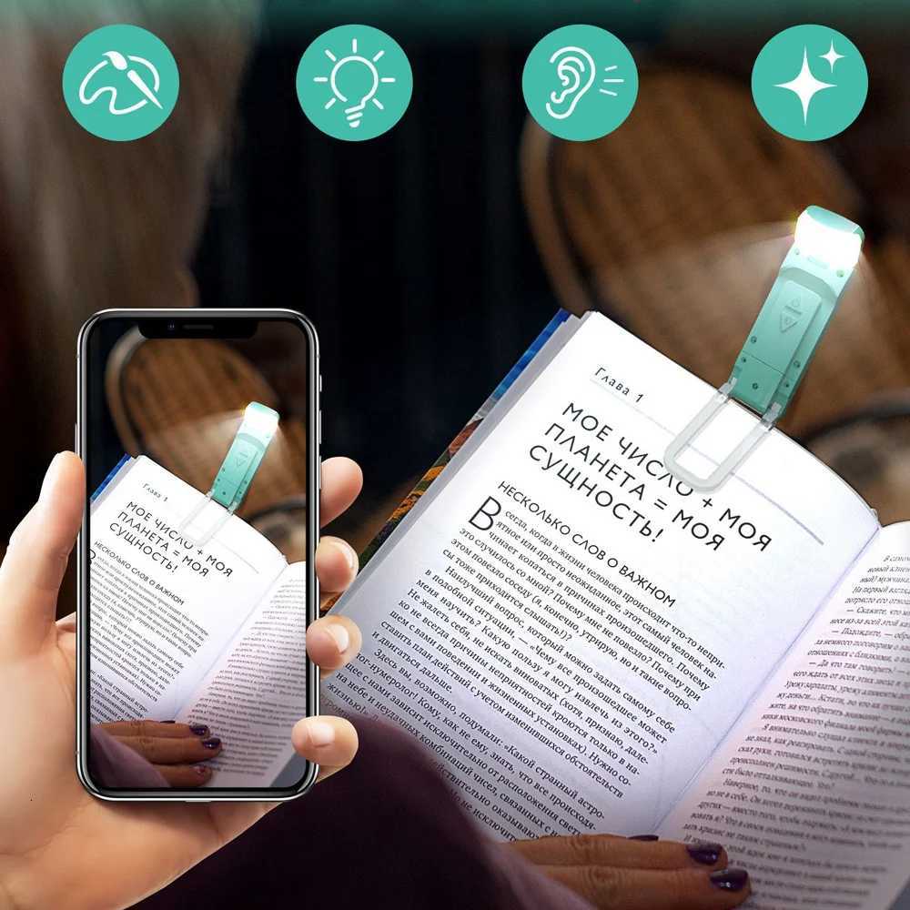 USB Rechargeable Book Light with Timer 3 Colors5 BrightnessClip-On LED Bookmark Reading lamp in Bed Eye Caring Night Reading M251120