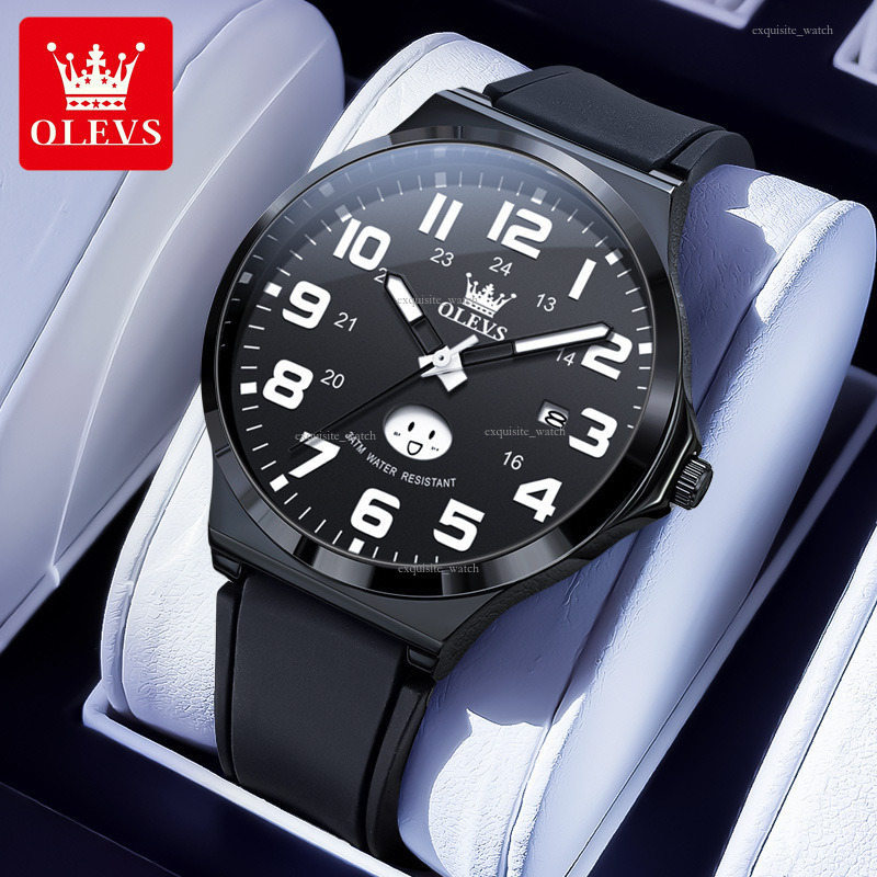 OLEVS Designer Men's Outdoor Silicone Watch Strap Digital Dial Student Watch Quartz Waterproof Watch Luxury Watch Free Delivery Wholesale